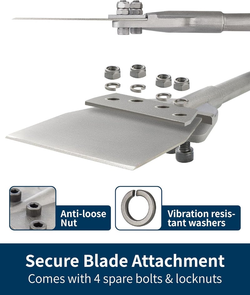 Firecore SDS Max Floor Scraper with Replaceable Blade, 6 Inch Thinset Removal Chisel Bits Scaling Chisel for SDS Max Rotary Hammer Drill, Steel Shovel Bits for Removing Vinyl Flooring VCT Tiles Mortar - Image 5
